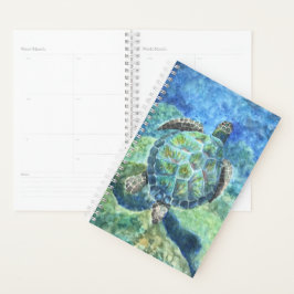 Petite aquarelle Planner Tortue marine #2