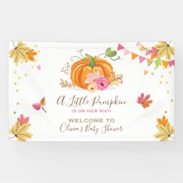 Petite bannière de Baby shower Citrouille Automne