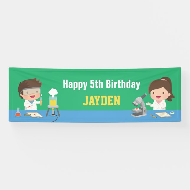 Petite bannière de partie d'anniversaire de enfant (Horizontal)