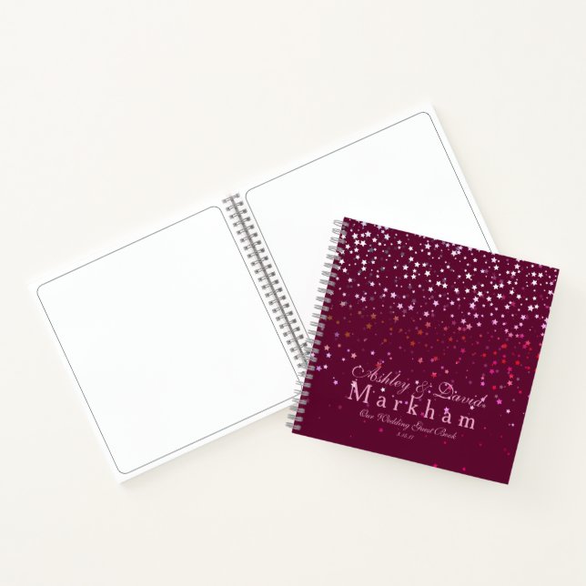 Petite Berry Stars Individuelle Name Wedding Noteb Notizbuch (Innenseite)