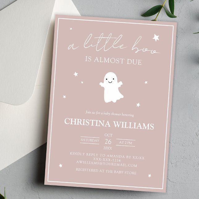 Petite Boo Halloween Baby shower fille Invitation (Créateur téléchargé)