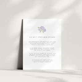 Petite Bouquet Wedding Guest Details Card | Lilac Begleitkarte