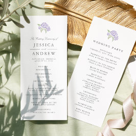 Petite Bouquet Wedding Program | Lilac Programm