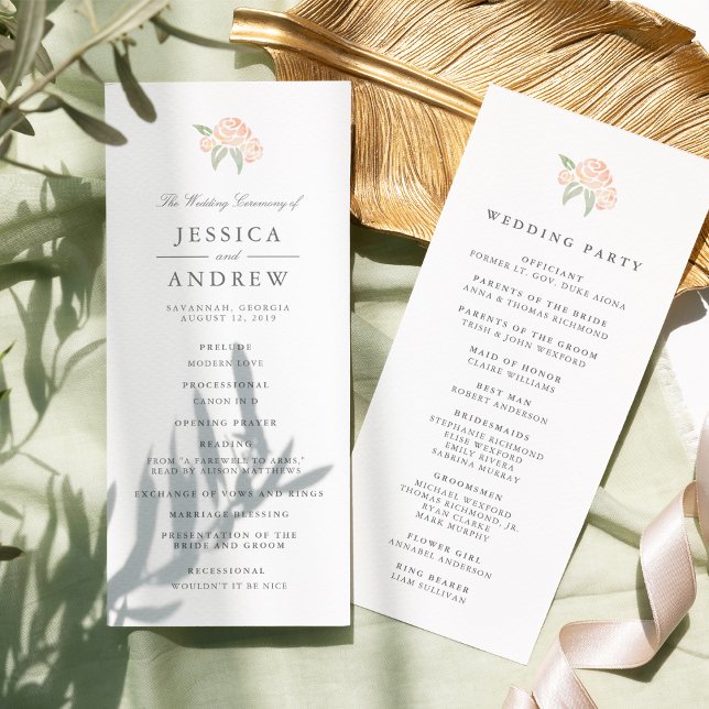 Petite Bouquet Wedding Program | Peach Programm (Von Creator hochgeladen)