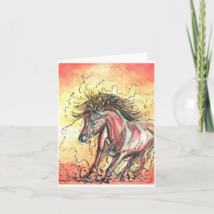 Petite carte à notes pliées de 4 po x 5,6 po Orang