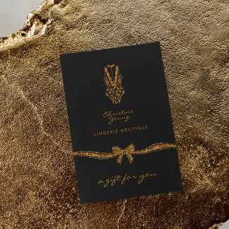 Petite carte-cadeau Black Gold Lingerie Boutique
