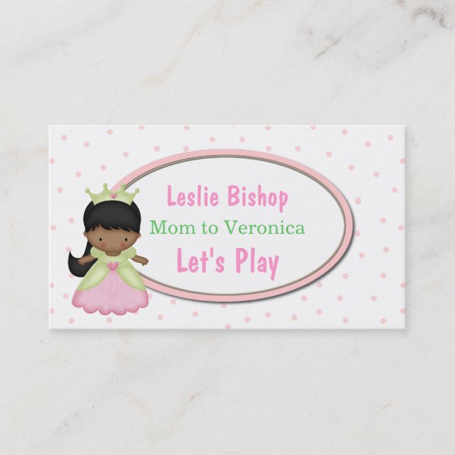 Petite carte de date de princesse Mommy Play (Devant)