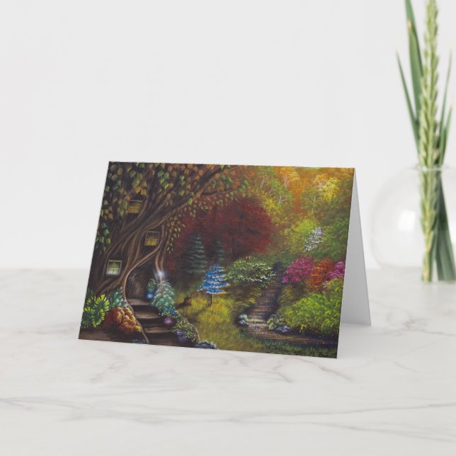 Petite carte de voeux bleue (Devant)