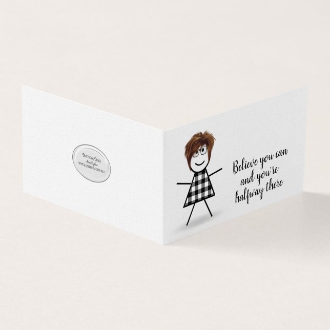 Petite chatte fille avec cheveux et citation (Outside)