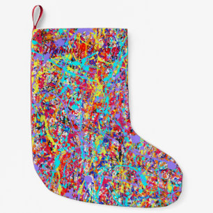 Petite Chaussette De Noël Abrégé sur lumineux éclaboussure de peinture