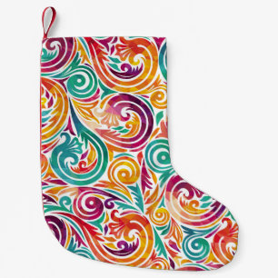 Petite Chaussette De Noël Abstrait arrière - plan coloré. carnaval d'illustr