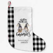 Adorable mignonne Gnomes Black Buffalo Plaid