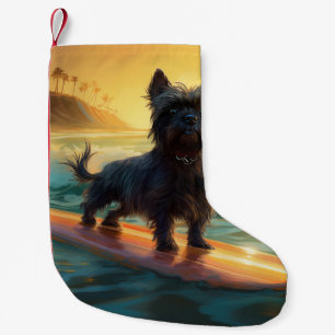 Petite Chaussette De Noël Affenpinscher Beach Surf Peinture