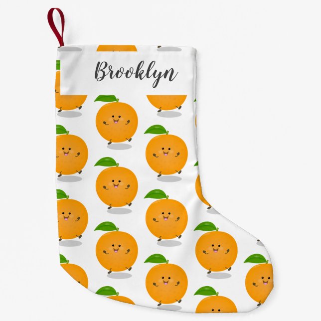 Petite Chaussette De Noël Agréable agrumes d'orange (Devant)