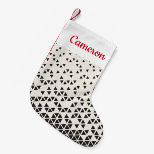 Petite Chaussette De Noël Ajoutez votre dessin géométrique   abstrait nomm