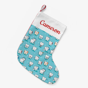 Petite Chaussette De Noël Ajoutez votre motif dentaire mignon nommé