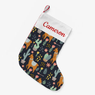 Petite Chaussette De Noël Ajoutez votre motif   mignon nommé d'alpaga