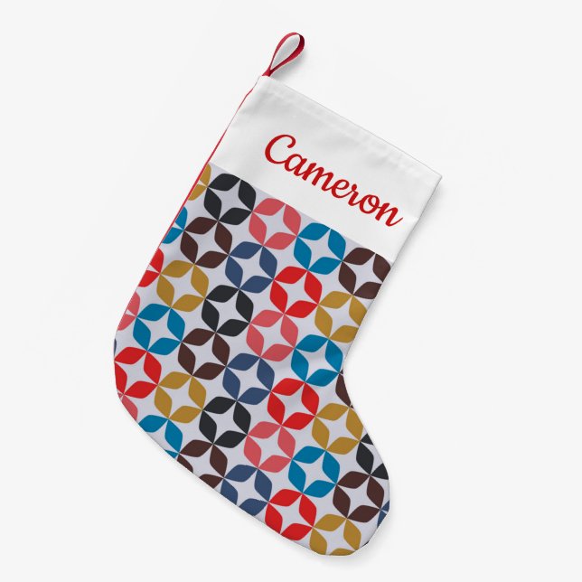 Petite Chaussette De Noël Ajoutez votre | rétro profil sous convention (Devant (Accrochage))