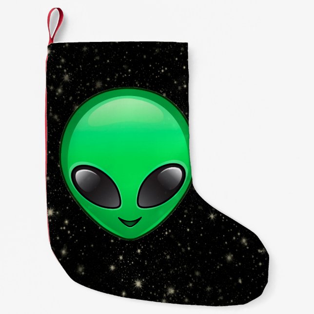 Petite Chaussette De Noël alien emojis xmas stockage de noël (Devant)