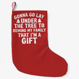 Petite Chaussette De Noël Aller se coucher sous l'arbre pour rappeler à ma f