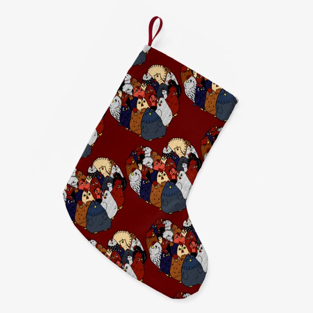 Petite Chaussette De Noël Amour de poulet (Devant (Accrochage))