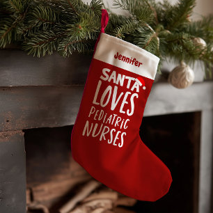 Petite Chaussette De Noël Amusant mignon infirmière pédiatrique Noël