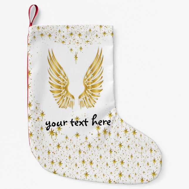 Petite Chaussette De Noël Ange Ailes Noël Stocking (Devant)