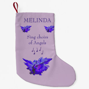 Petite Chaussette De Noël Ange de Noël pourpre, petit