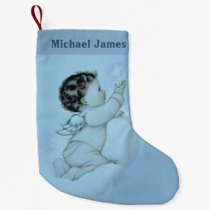 Petite Chaussette De Noël Ange personnalisé de bébé