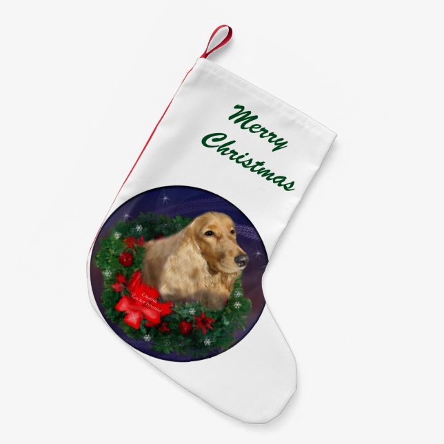 Petite Chaussette De Noël Anglais Cocker Spaniel Christmas (Devant (Accrochage))