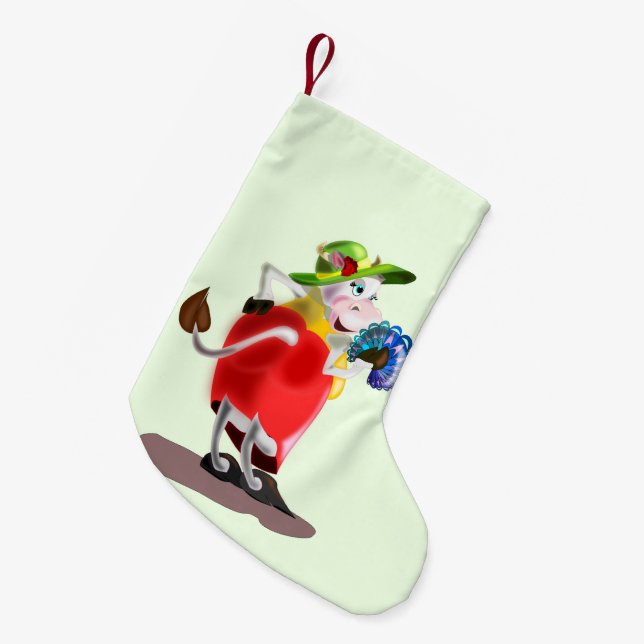 Petite Chaussette De Noël Animation de Noël de vache moderne (Devant (Accrochage))