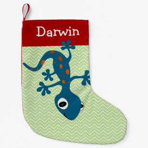 Petite Chaussette De Noël Animaux Lizard bleu Noël Stocking