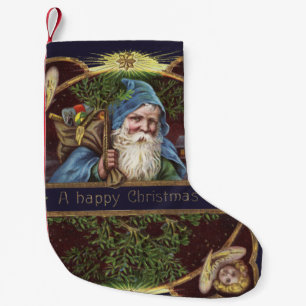 Petite Chaussette De Noël Antique de Noël des Père Noël Angels victoriens