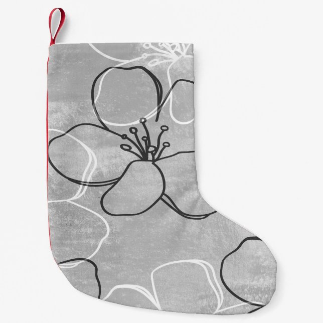 Petite Chaussette De Noël Apple Blossom Dream : Ornement Abstrait (Devant)