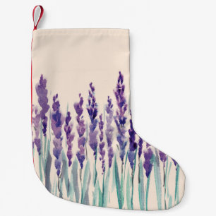 Petite Chaussette De Noël aquarelle de lavande française