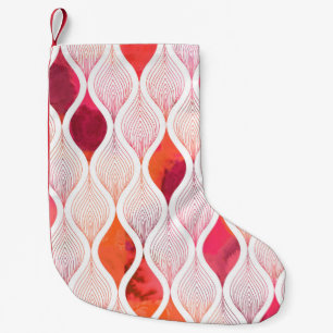 Petite Chaussette De Noël Aquarelle feuille texture répéter motif moderne 