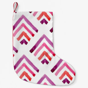 Petite Chaussette De Noël Aquarelle géométrique Motif Abstrait sans couture