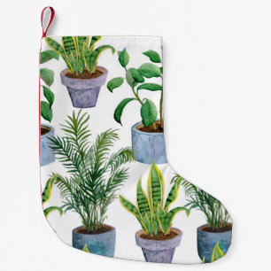 Petite Chaussette De Noël Aquarelle main dessinée sans coude motif areca pho
