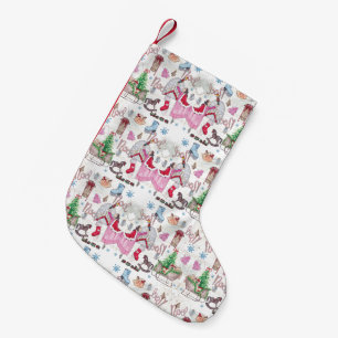 Petite Chaussette De Noël Aquarelle Peint main Noël Fée Conte