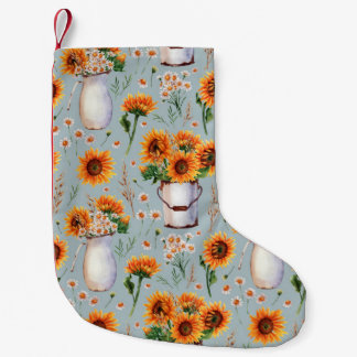 Petite Chaussette De Noël Aquarelle Rustique Sunny, Motif sans couture.