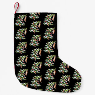 Petite Chaussette De Noël Arbre à chat orange de Noël Chats Amour Famille Xm