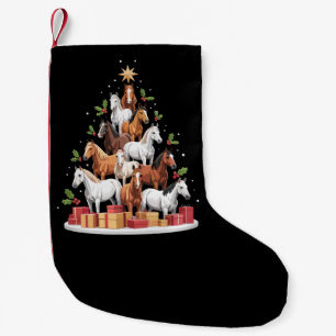 Petite Chaussette De Noël Arbre à chevaux de Noël Chevaux Cadeaux de Noël