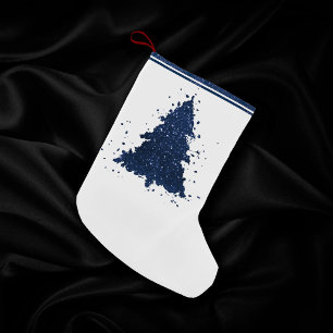Petite Chaussette De Noël Arbre de Noël Moody   Classy Dark Navy Bleu