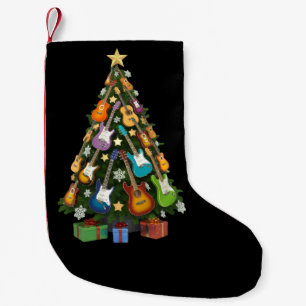 Petite Chaussette De Noël Arbre de Noël Théâtre Guitare Amant Joyeux Noël Mu