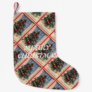 Petite Chaussette De Noël Arbre de Noël Vintage Stocking