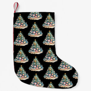 Petite Chaussette De Noël Arbres de Noël Coquillages Eau de mer Étoile de me