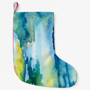 Petite Chaussette De Noël Arrière - plan abstrait d'aquarelle. Aquarelle