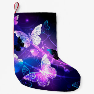 Petite Chaussette De Noël Arrière - plan aux papillons de nuit