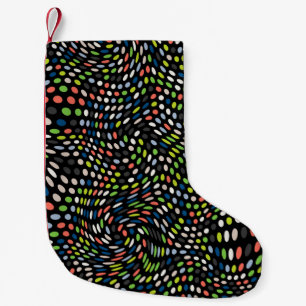 Petite Chaussette De Noël Arrière - plan de petits points colorés. Des cercl