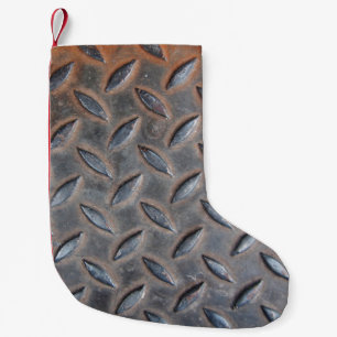 Petite Chaussette De Noël arrière - plan diamant, surf en acier soudé